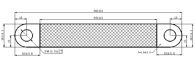 銅編織帶軟連接露線長度示意圖